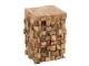 Přírodní odkládací stůl z teakových špalíků Disos - 30*30*45cm J-Line by Jolipa