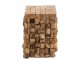 Přírodní odkládací stůl z teakových špalíků Disos - 30*30*45cm J-Line by Jolipa