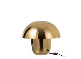 Zlatá kovová stolní lampa Mushroom - Ø 40*34cm