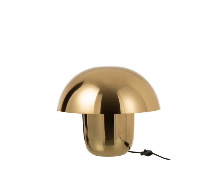 Zlatá kovová stolní lampa Mushroom - Ø 40*34cm J-Line by Jolipa