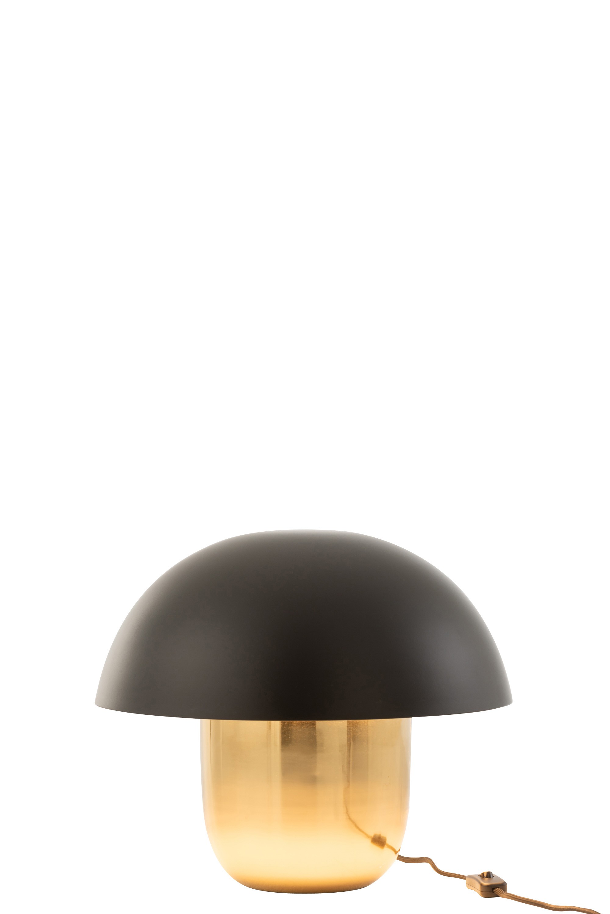 Černo-zlatá kovová stolní lampa Mushroom - Ø 40*34cm J-Line by Jolipa Černo-zlatá kovová stolní lampa Mushroom - Ø 40*34cm J-Line by Jolipa