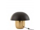 Černo-zlatá kovová stolní lampa Mushroom - Ø 40*34cm J-Line by Jolipa