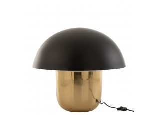 Černo-zlatá kovová stolní lampa Mushroom Large - Ø 50*45cm