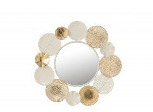 Kulaté kovové nástěnné zrcadlo Circles - Ø 67*4cm