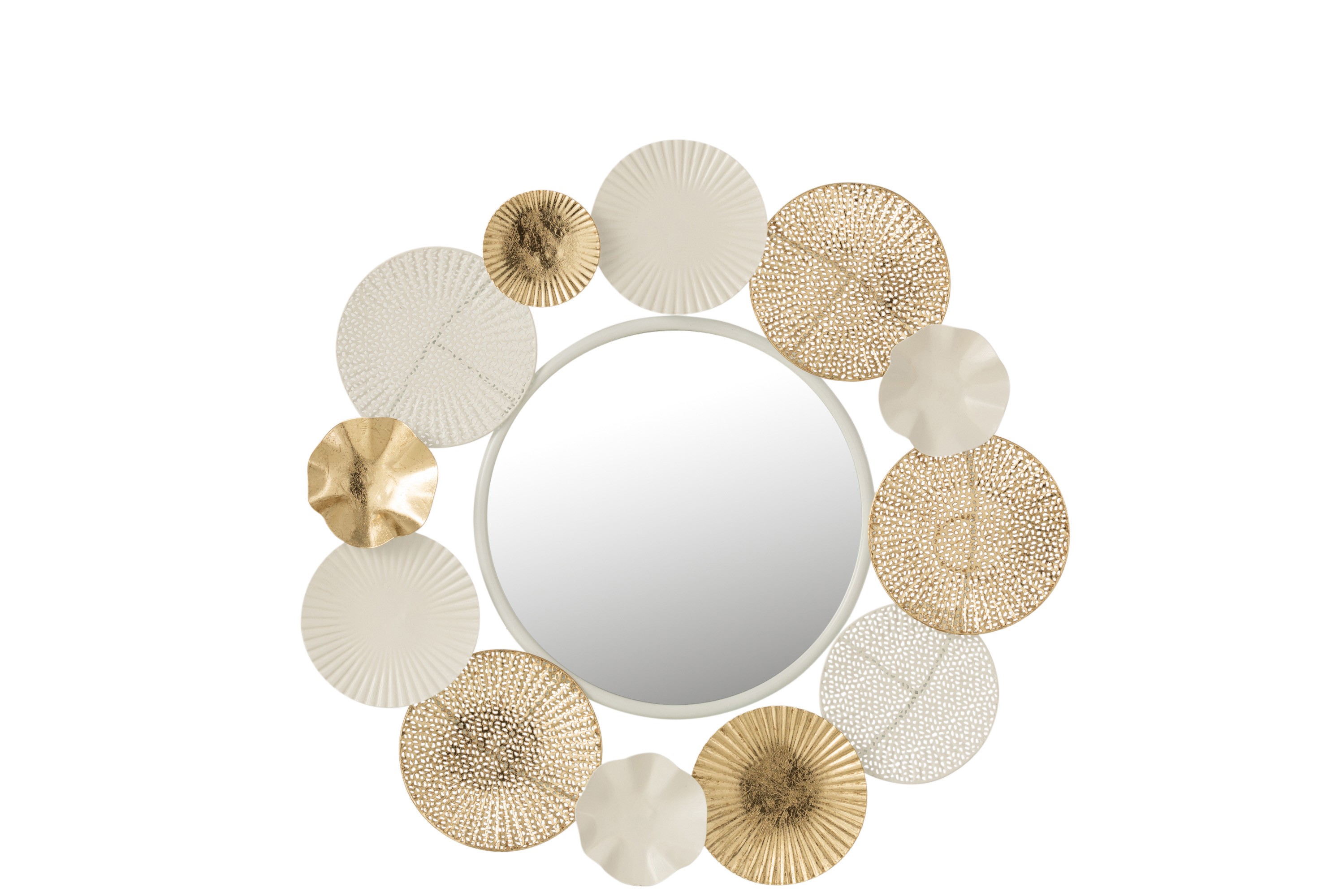 Kulaté kovové nástěnné zrcadlo Circles - Ø 67*4cm