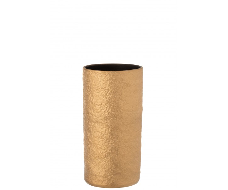 Zlatá keramická váza Gatsby M - Ø16*30 cm J-Line by Jolipa