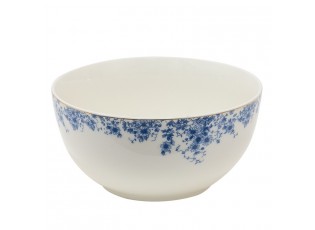 Porcelánová miska s modrými květy Blue Flowers - Ø 14*7 cm / 500ml
