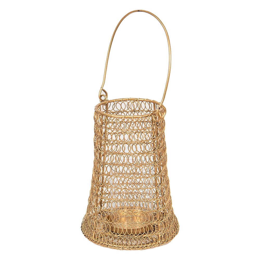 Měděná antik drátěná lucerna Vanessa - Ø15*21 cm Clayre & Eef Měděná antik drátěná lucerna Vanessa - Ø15*21 cm Clayre & Eef