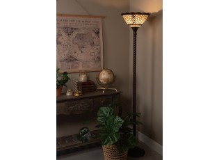 Stojací lampa Tiffany Paule – Ø 38*186 cm E27/max 1*60W