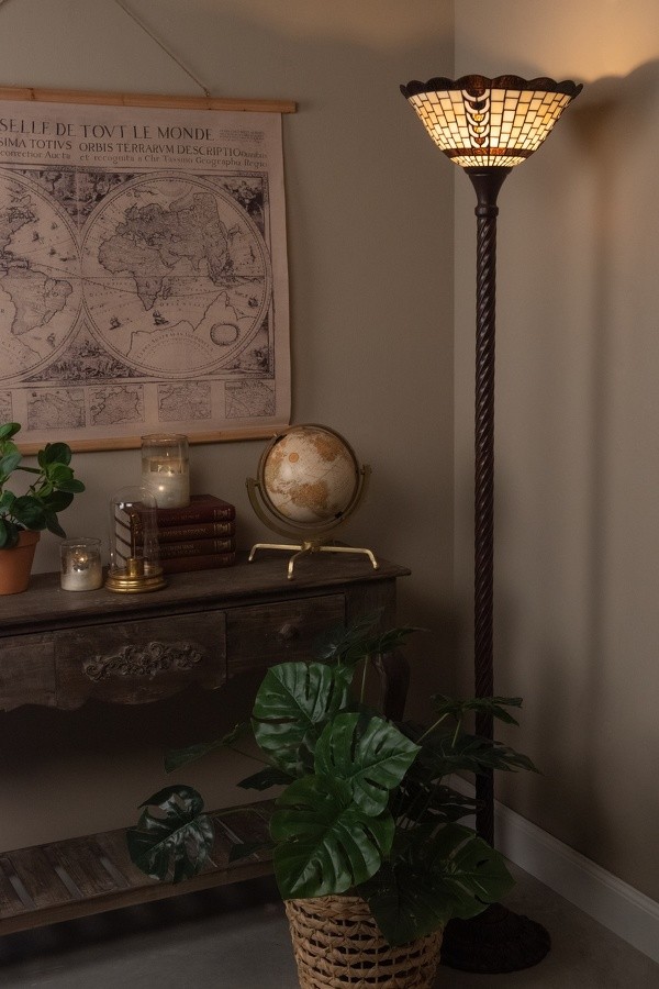 Stojací lampa Tiffany Paule – Ø 38*186 cm E27/max 1*60W Clayre & Eef Stojací lampa Tiffany Paule – Ø 38*186 cm E27/max 1*60W Clayre & Eef