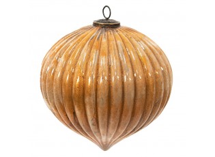 Zlatá antik skleněná vánoční koule XL - Ø 25*25 cm