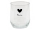 Sklenička se srdíčkem Love Birds - Ø 8*9 cm / 300 ml Clayre & Eef