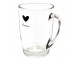 Skleněný hrnek se srdíčkem Love Birds - 11*8*11 cm / 300 ml Clayre & Eef