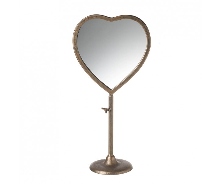 Bronzové antik kovové stolní zrcadlo Luan bronze - 20*12*53cm Ostatn&iacute;