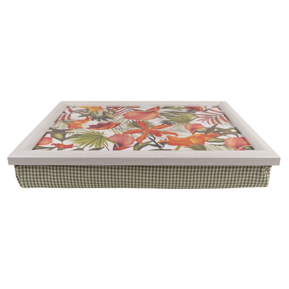 Podnos na nohy s motivem květin Flowers white - 43*33*7cm Mars & More Podnos na nohy s motivem květin Flowers white - 43*33*7cm Mars & More
