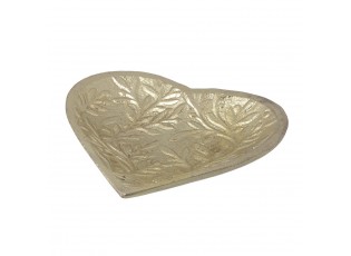 Zlatá kovová mistička mistička ve tvaru srdce Fancy Heart - 11*11*1,5 cm