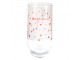 Sklenička s červenými srdíčky A Lovely Drink - Ø 6*14 cm / 280 ml Clayre & Eef