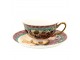 Porcelánový šálek s podšálkem s květy a motýlky - 12*10*6 cm / Ø 15*2 cm / 200 ml Clayre & Eef