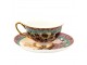 Porcelánový šálek s podšálkem s květy a motýlky - 12*10*6 cm / Ø 15*2 cm / 200 ml Clayre & Eef