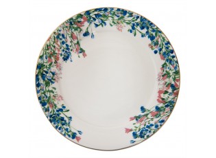 Porcelánový dezertní talíř s květy Floweries - Ø 21*2 cm