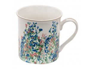 Porcelánový hrnek s květy Floweries - 12*9*9 cm / 330 ml