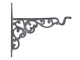 Šedá antik litinová konzole s háčkem - 19*2*17cm Chic Antique