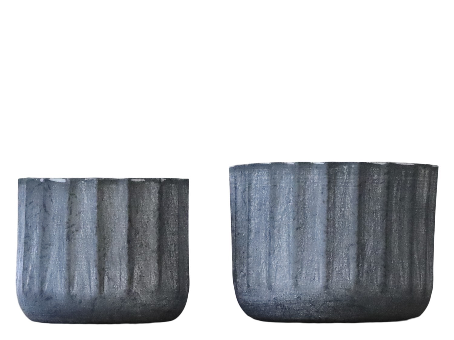 2ks dekorační plechový zinkový antik obal na květináč - Ø 10*8 cm Chic Antique 2ks dekorační plechový zinkový antik obal na květináč - Ø 10*8 cm Chic Antique