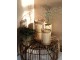 Přírodní dřevěná lucerna Bamboo - Ø20*36 cm Chic Antique