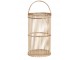 Přírodní dřevěná lucerna Bamboo - Ø20*36 cm Chic Antique
