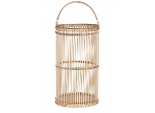 Přírodní dřevěná lucerna Bamboo - Ø20*36 cm