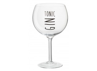 Sklenička s černým nápisem Gin Tonic - Ø12*22cm/880ml