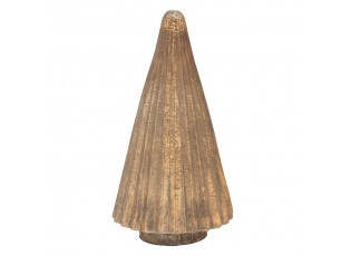 Bronzová antik skleněná vánoční dekorace strom Christmas Tree - Ø 15*32 cm