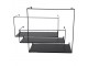 Set 3ks černá antik nástěnná polička - 55*20*25 / 50*16*15 / 40*18*40 cm Clayre & Eef