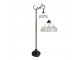 Bílá stojací Tiffany lampa kamínky TransparentEye - 36*25*152 cm E27/max 1*60W Clayre & Eef