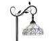 Bílá stojací Tiffany lampa kamínky TransparentEye - 36*25*152 cm E27/max 1*60W Clayre & Eef