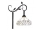 Bílá stojací Tiffany lampa kamínky TransparentEye - 36*25*152 cm E27/max 1*60W Clayre & Eef