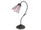 Stolní Tiffany lampa Flowerbell pink - 30*17*48 cm E14/max 1*25W Clayre & Eef