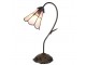 Stolní lampa Tiffany FlowerArc pink - 30*17*48 cm E14/max 1*25W Clayre & Eef