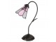 Stolní lampa Tiffany FlowerArc pink - 30*17*48 cm E14/max 1*25W Clayre & Eef
