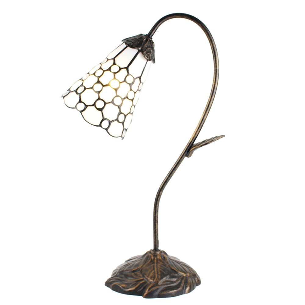 Stolní Tiffany lampa kamínky TransparentEye - 30*17*48 cm E14/max 1*25W Clayre & Eef Stolní Tiffany lampa kamínky TransparentEye - 30*17*48 cm E14/max 1*25W Clayre & Eef