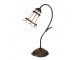 Stolní Tiffany lampa hnědé pruhy BrownLine - 30*17*48 cm E14/max 1*25W Clayre & Eef