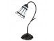 Stolní Tiffany lampa hnědé pruhy BrownLine - 30*17*48 cm E14/max 1*25W Clayre & Eef