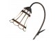 Stolní Tiffany lampa hnědé pruhy BrownLine - 30*17*48 cm E14/max 1*25W Clayre & Eef