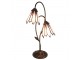 Stolní lampa Tiffany Flowerbell pink - 35*18*61 cm E14/max 2*25W Clayre & Eef