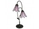 Stolní lampa Tiffany Flowerbell pink - 35*18*61 cm E14/max 2*25W Clayre & Eef