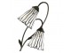 Stolní Tiffany lampa 2 stínidla hnědé kamínky BrownEye - 35*18*61 cm E14/max 2*25W Clayre & Eef