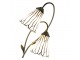 Stolní Tiffany lampa 2 stínidla hnědé kamínky BrownEye - 35*18*61 cm E14/max 2*25W Clayre & Eef
