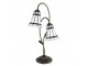 Stolní Tiffany lampa 2 stínidla hnědé pruhy BrownLine - 35*18*61 cm E14/max 2*25W Clayre & Eef