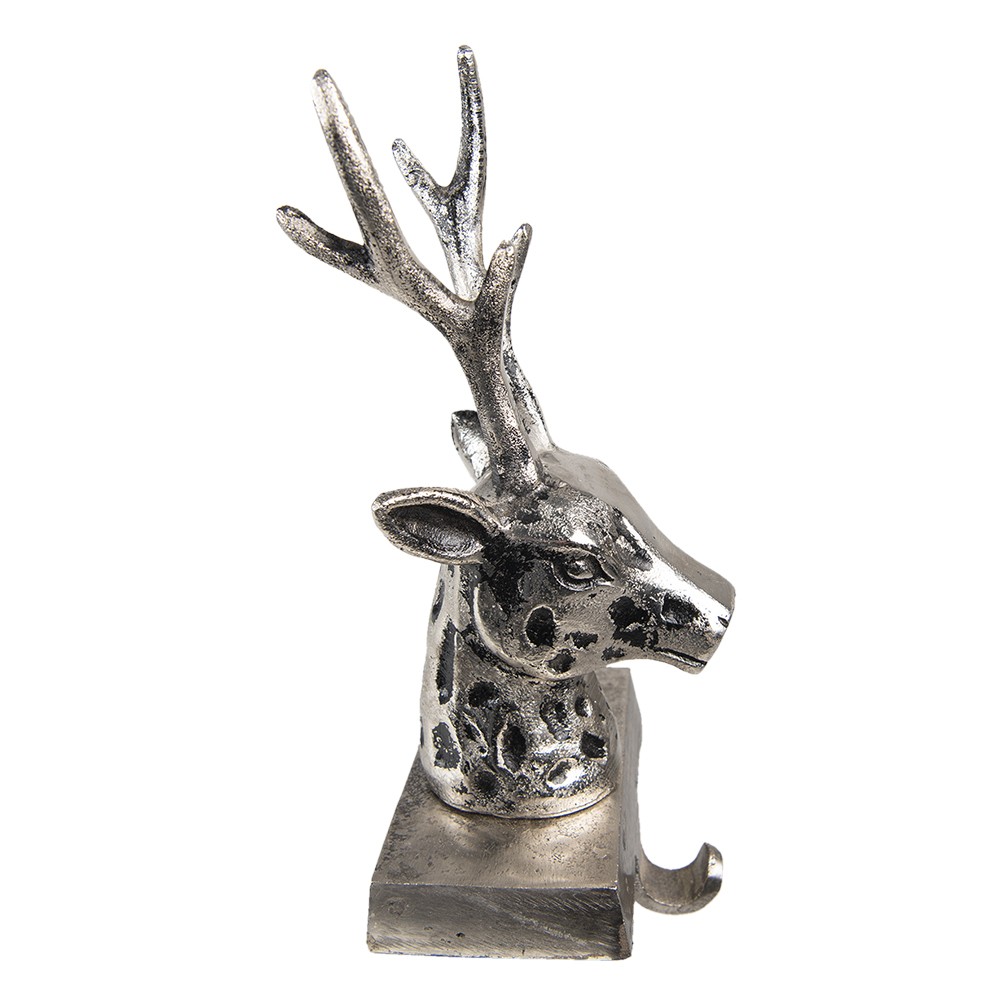 Stříbrný antik kovový háček na punčochu Srnec - 12*7*28 cm Clayre & Eef Stříbrný antik kovový háček na punčochu Srnec - 12*7*28 cm Clayre & Eef