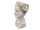 Šedý cementový květináč hlava ženy - 17*16*27 cm Clayre & Eef